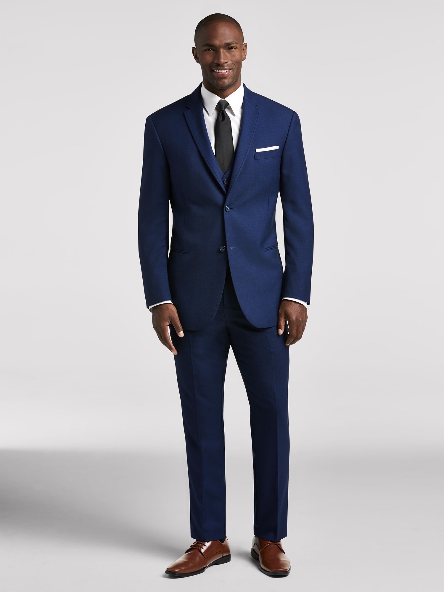 Blue Wedding Suit by Calvin Klein Suit Rental Moores Clothing