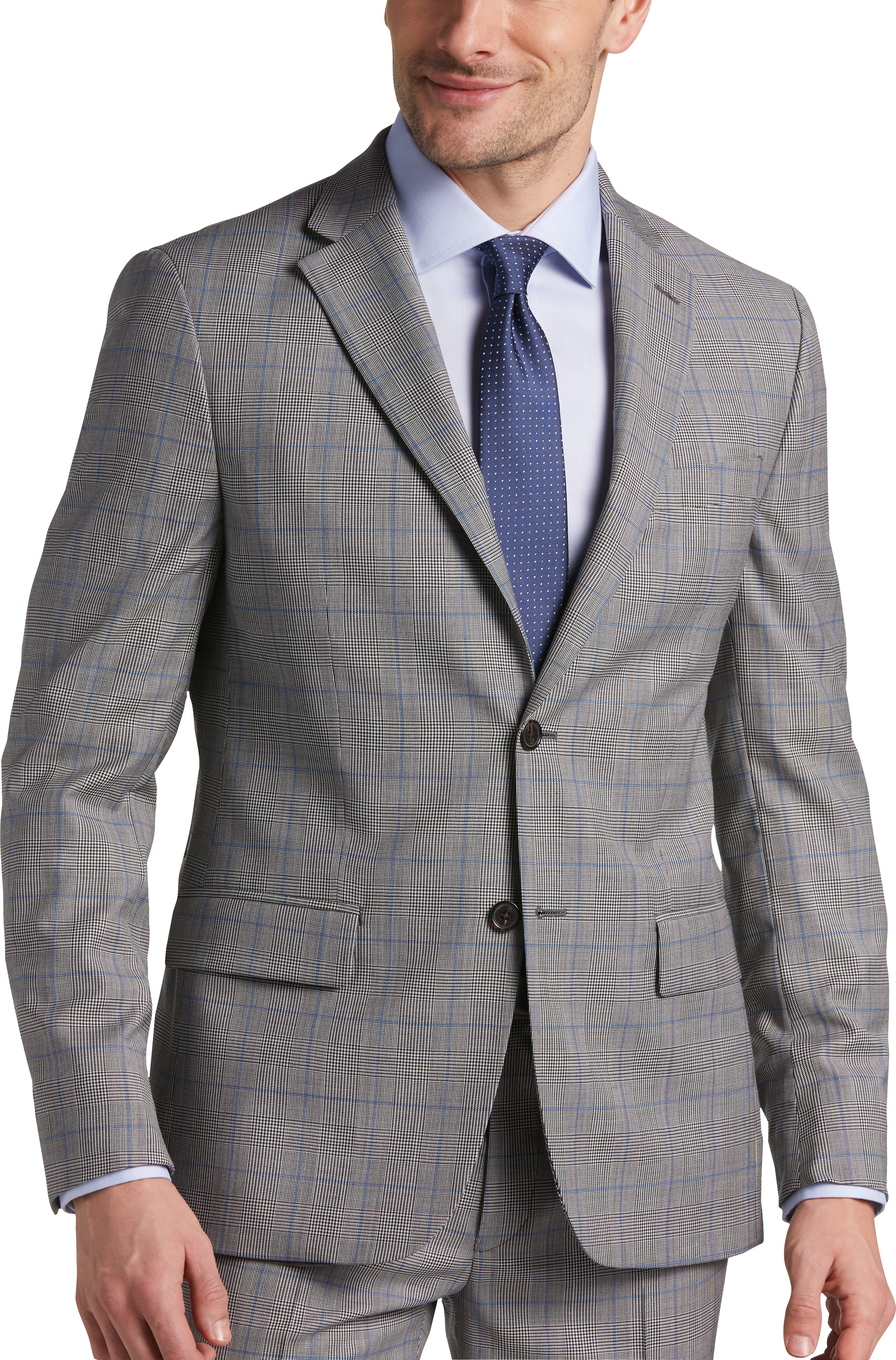 lauren by ralph lauren classic fit 2-piece plaid suit