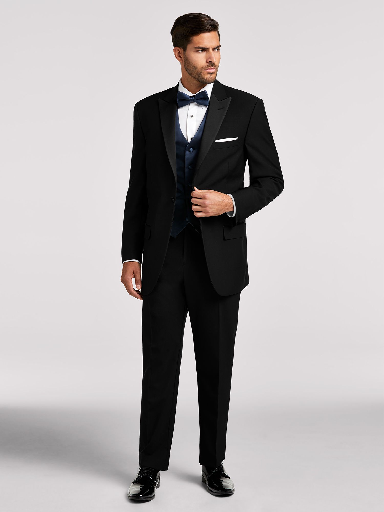 Peak Lapel Tuxedo One Button Calvin Klein Moores Clothing Moores