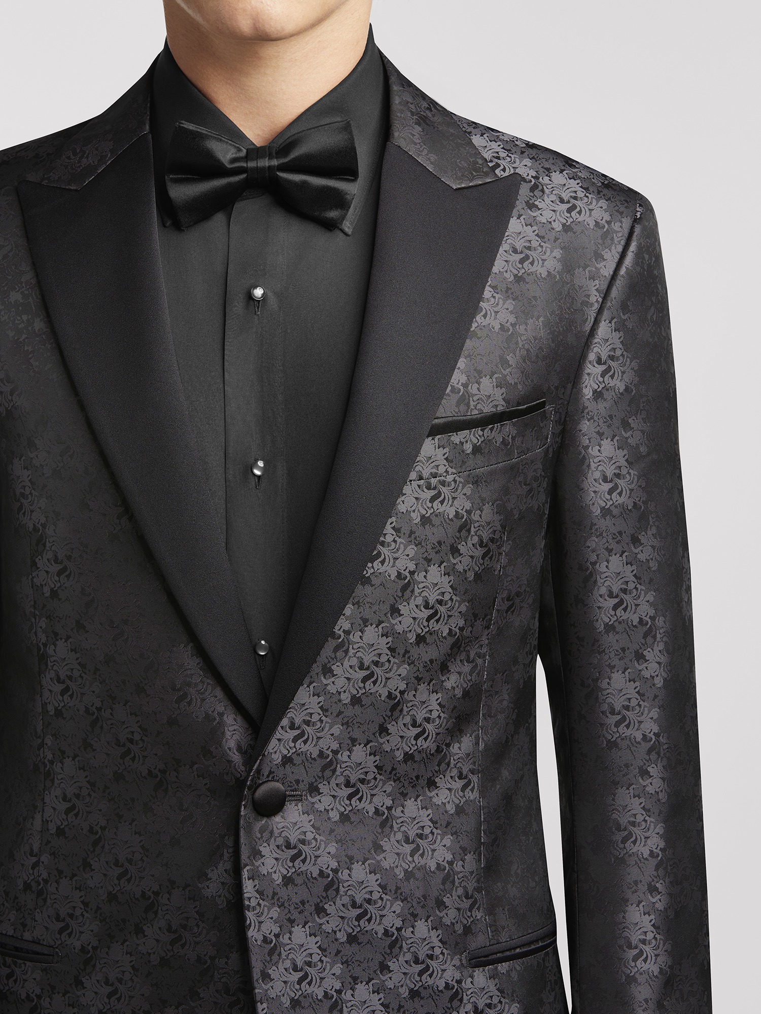 Egara Charcoal Jacquard Dinner Jacket Tux Moores Clothing