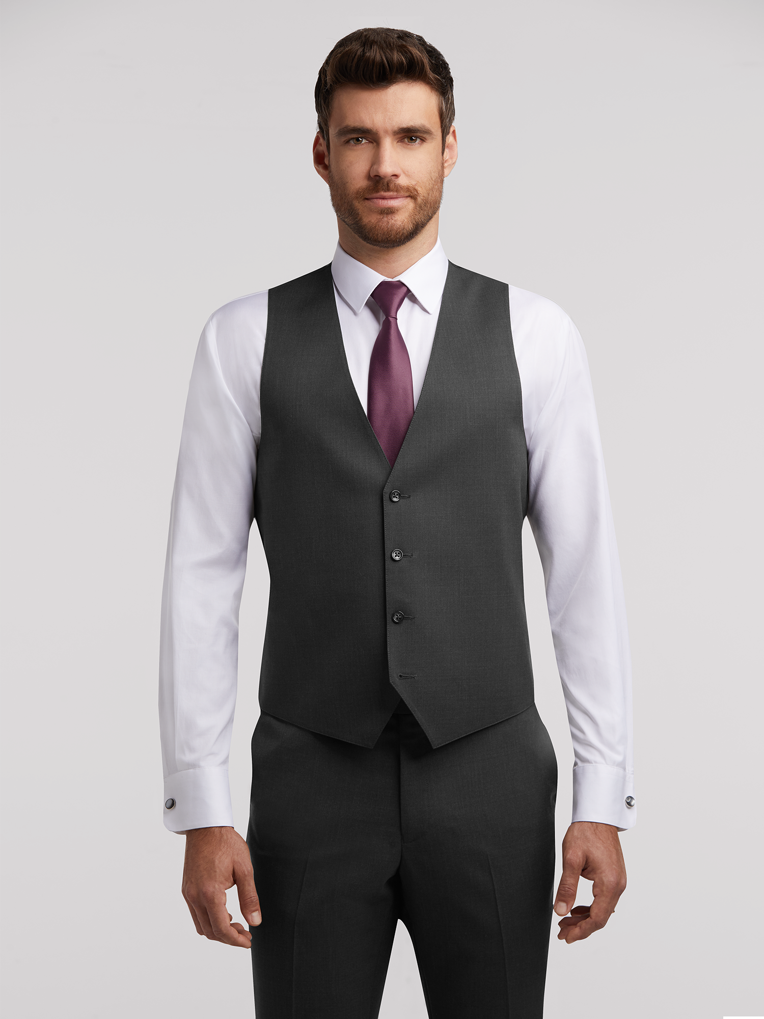 calvin klein charcoal suit pants